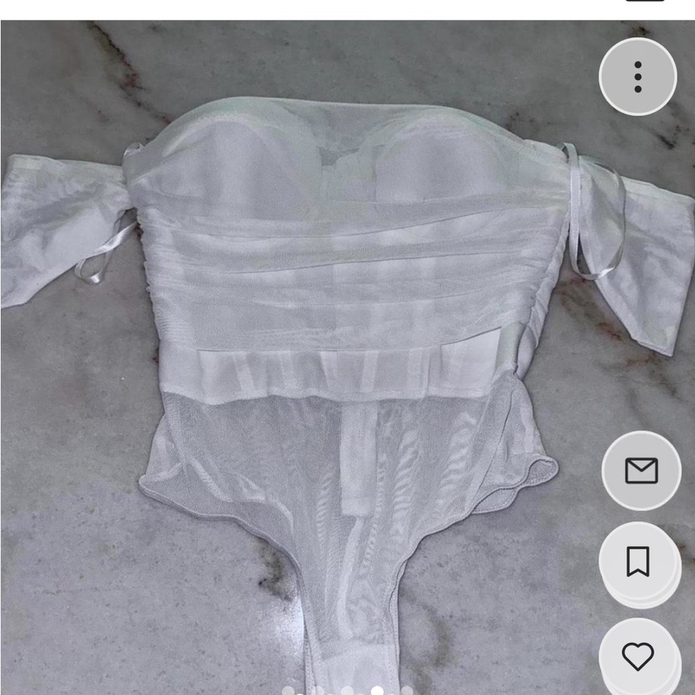 BNWT White Bustier Top Size small
